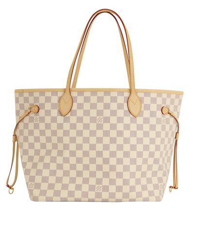 Louis Vuitton Neverfull MM, £1,100, Handbags, Beige/Cream, Coated Canvas/Leather, Front view